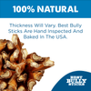 The 12-Inch Standard Odor-Free Bully Sticks from Best Bully Sticks are 100% natural and are baked in the USA.