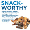 A Bully Bite dog treat from Best Bully Sticks with the words snack worthy.