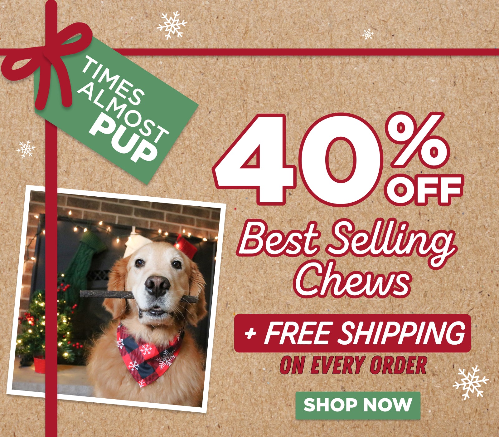40% off best selling chews free shipping