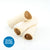 Three Peanut Butter Stuffed Shin Bones (3 Pack) by Best Bully Sticks on a white background.
