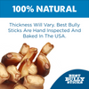 12-Inch Jumbo Bully Sticks from Best Bully Sticks are 100% natural and are baked in the usa.