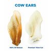100% All-Natural Cow Ears (20 Pack) from Best Bully Sticks and a picture of a 100% All-Natural Cow Ears (20 Pack) from Best Bully Sticks.
