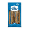 A blue package from Best Bully Sticks contains their &quot;12 Inch Beef Wrapped Collagen Sticks.&quot; This rawhide alternative, the &quot;#1 Online Bully Stick Brand,&quot; supports dental health using all-natural beef collagen ingredients.