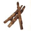 Three 12-Inch Chicken Wrapped Collagen Sticks from Best Bully Sticks on a white surface.
