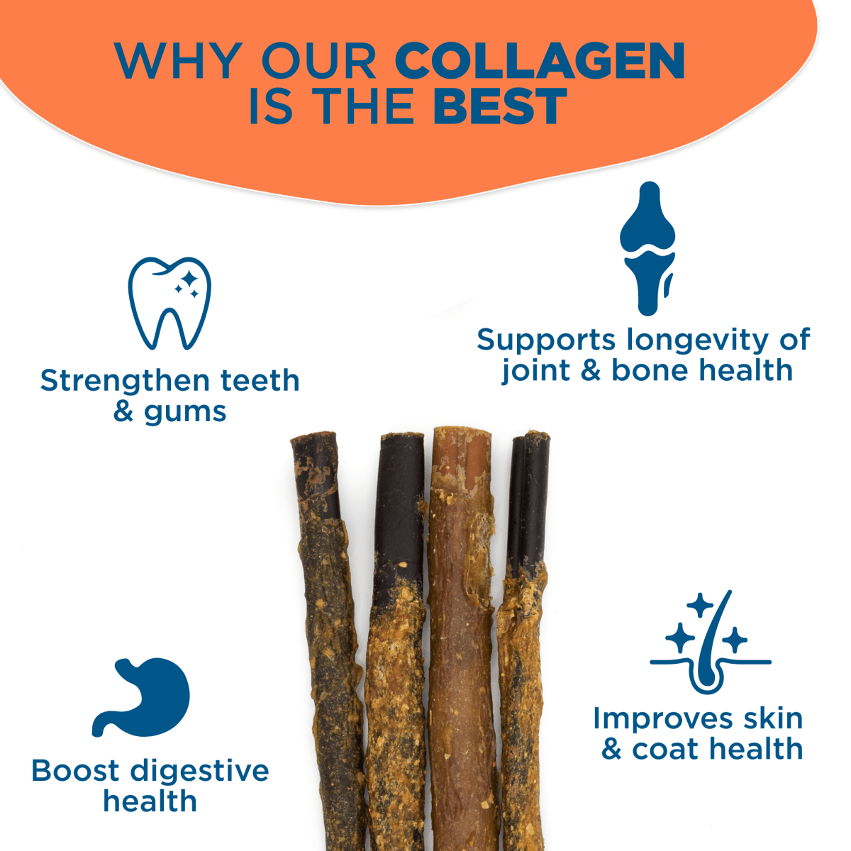 Why our 6-Inch Chicken Wrapped Collagen Sticks from Best Bully Sticks are the best.
