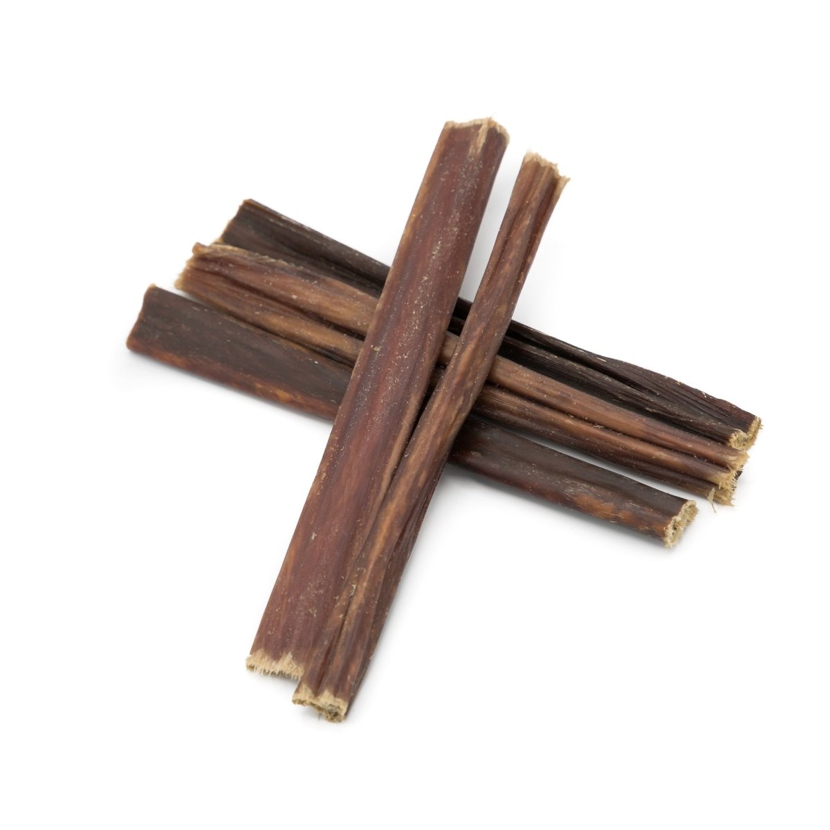 A group of Best Bully Sticks 6-Inch Gullet Sticks on a white background.