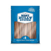 A blue Best Bully Sticks package labeled &quot;6-Inch Gullet Stick&quot; with a clear window displays the treats inside, promoted as a rawhide alternative and the #1 online brand for dog snacks.