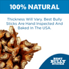 6-Inch Standard Odor-Free Bully Sticks by Best Bully Sticks are 100% natural and are baked in the USA.