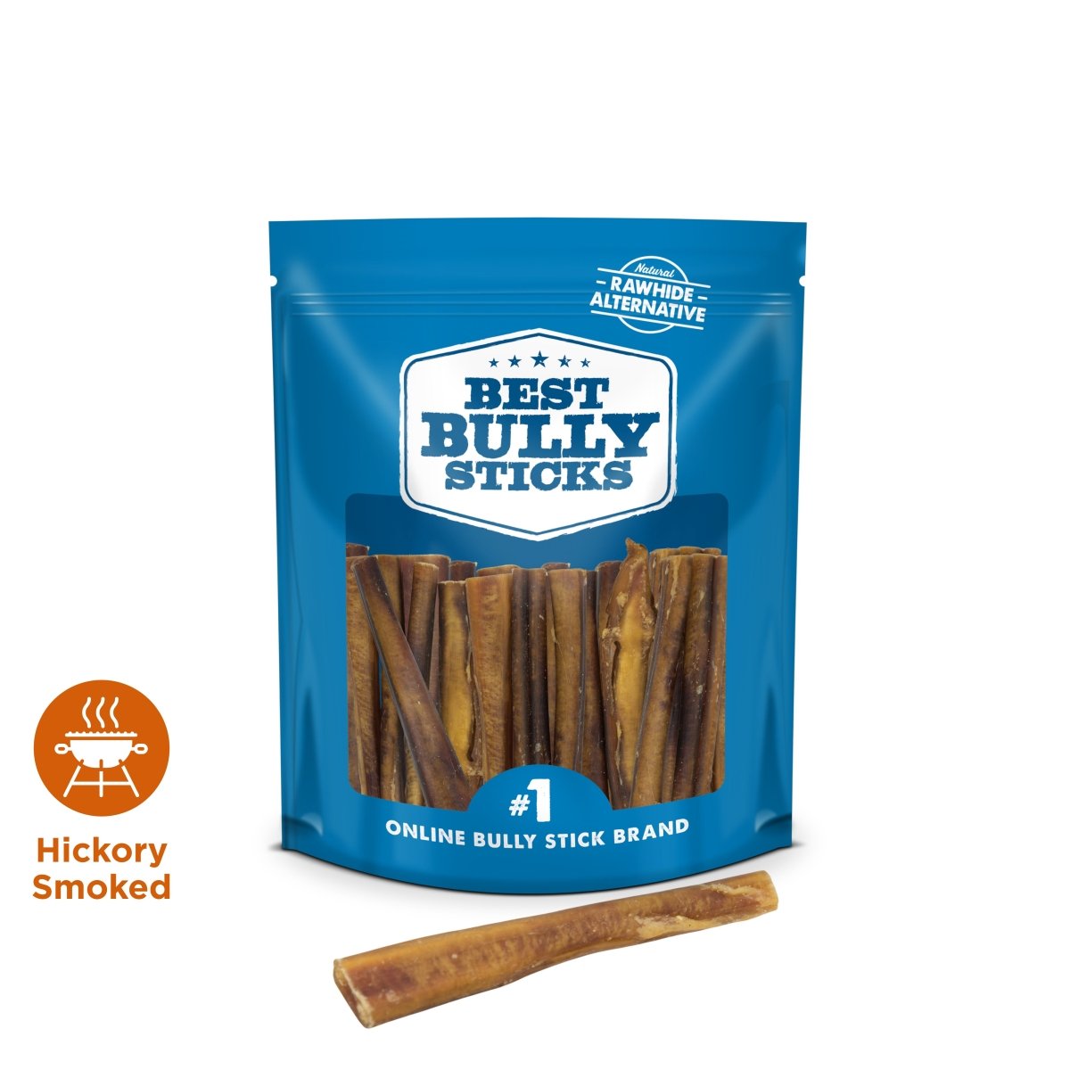 6-Inch Thick Hickory Smoked Bully Stick Pack