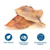 A picture of a dog with a Best Bully Sticks Beef Scapula (20 Pack) in it.