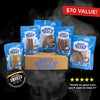 A Best Bully Sticks Hickory Smoked Sampler Box with smoke coming out of it.