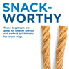 A Best Bully Sticks Beef Tripe Twists (10 Pack) with the words snack worthy.