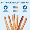 6 6-Inch Thick Bully Sticks made in the USA by Best Bully Sticks.