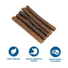 A group of Best Bully Sticks Beef Sausages with different ingredients on them.
