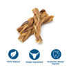 A picture of All-Natural 4-5 Inch Braided Bully Sticks by Best Bully Sticks (1 Pound) with different ingredients on it.