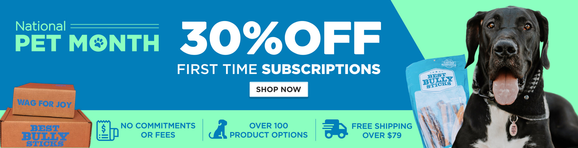 national pet month 30% off first time subscriptions shop now