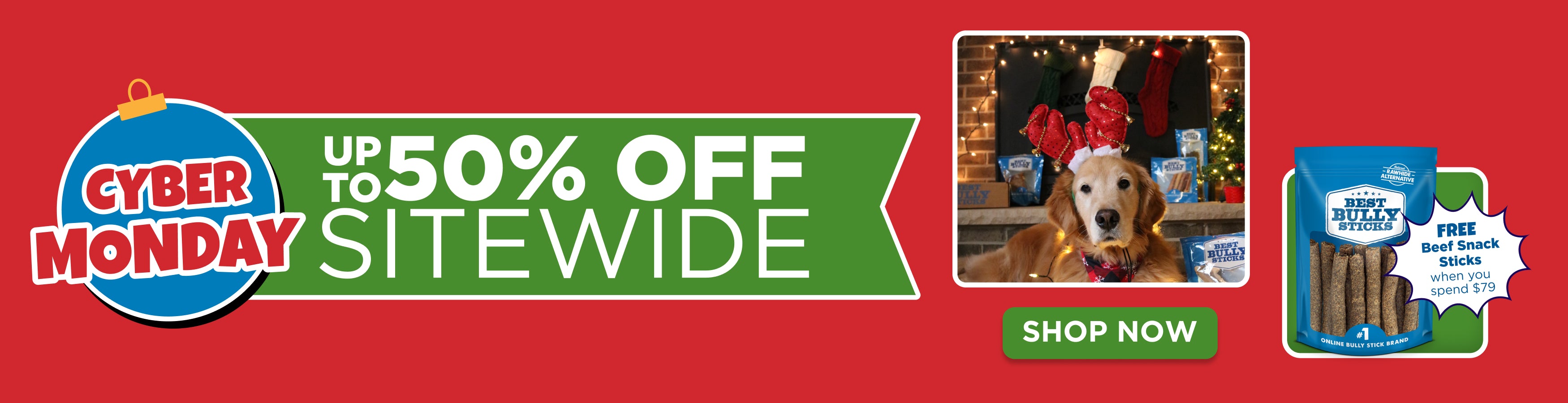 cyber monday up to 50% off sitewide free snack sticks when you spend $79