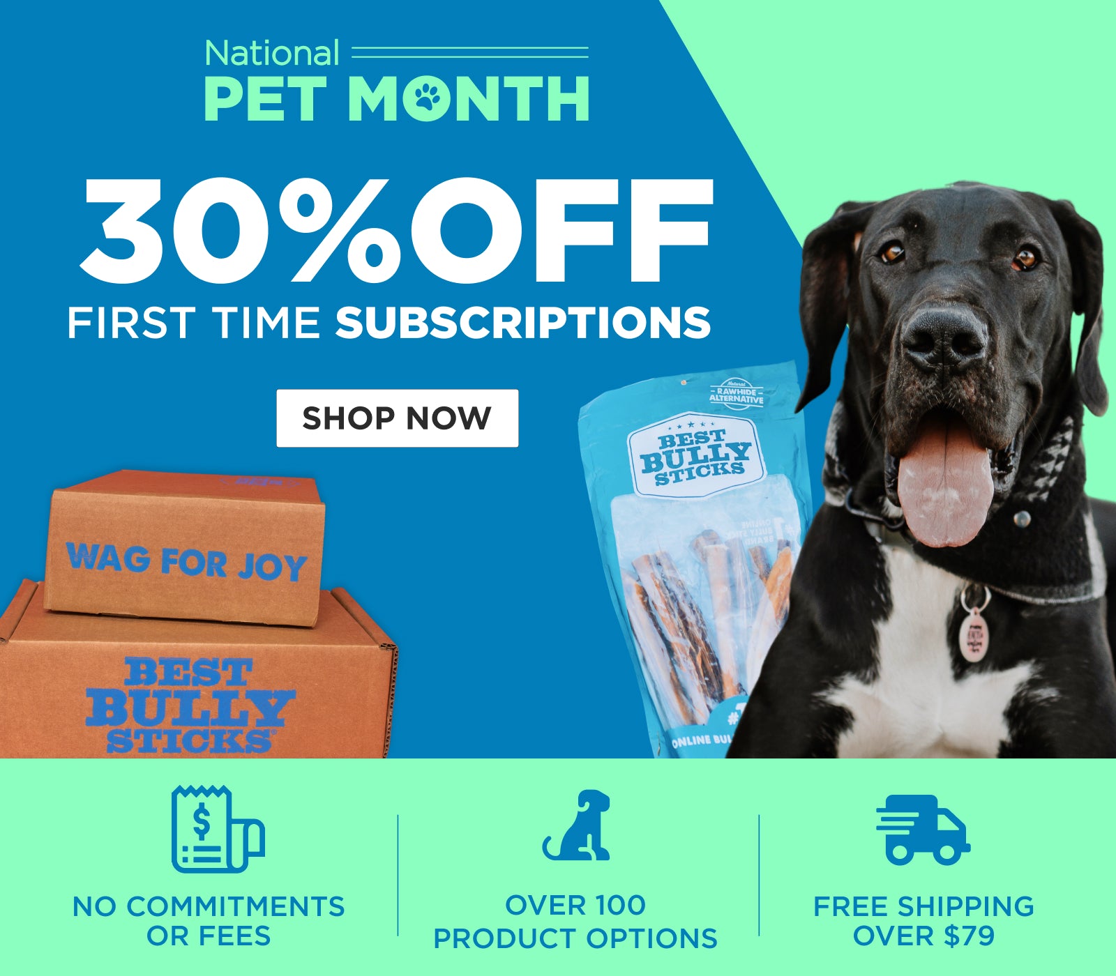national pet month 30% off first time subscriptions shop now
