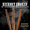 Best Bully Sticks&#39; 12-Inch Hickory Smoked Bully Sticks with a delectable flavor and enticing aroma.
