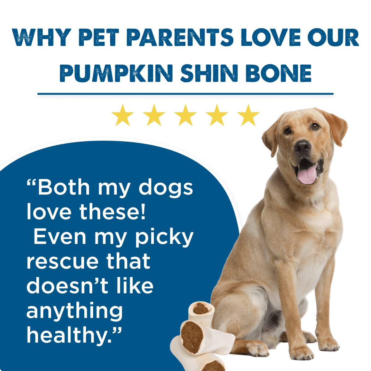 Why pet parents love our Bacon Cheese Stuffed Shin Bone (3 Pack) by Best Bully Sticks.