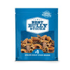 A blue package labeled &quot;Best Bully Sticks&quot; with a clear panel reveals rolled Beef Gullet Jerky Mix inside, promoting dental health. Bottom text reads &quot;#1 Online Bully Stick Brand.
