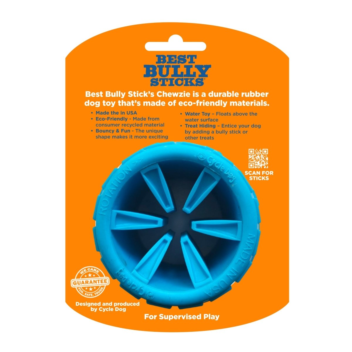 Chewzie - Bully Stick Holder Dog Toy - blue, by Best Bully Sticks.