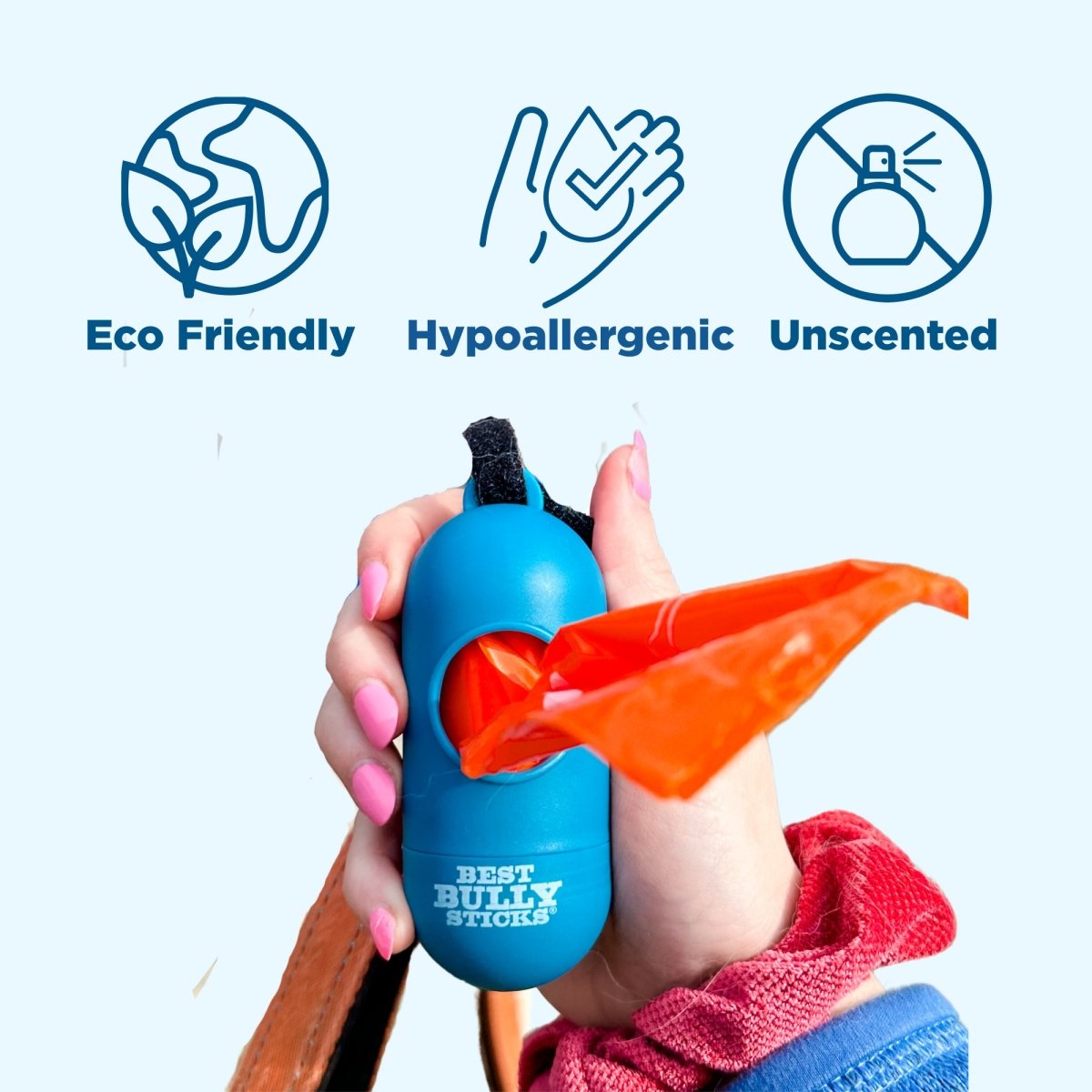 Yizepet Dog Poop Bag Holder With Leakproof Bags - Attaches To Leash, Refillable & Durable