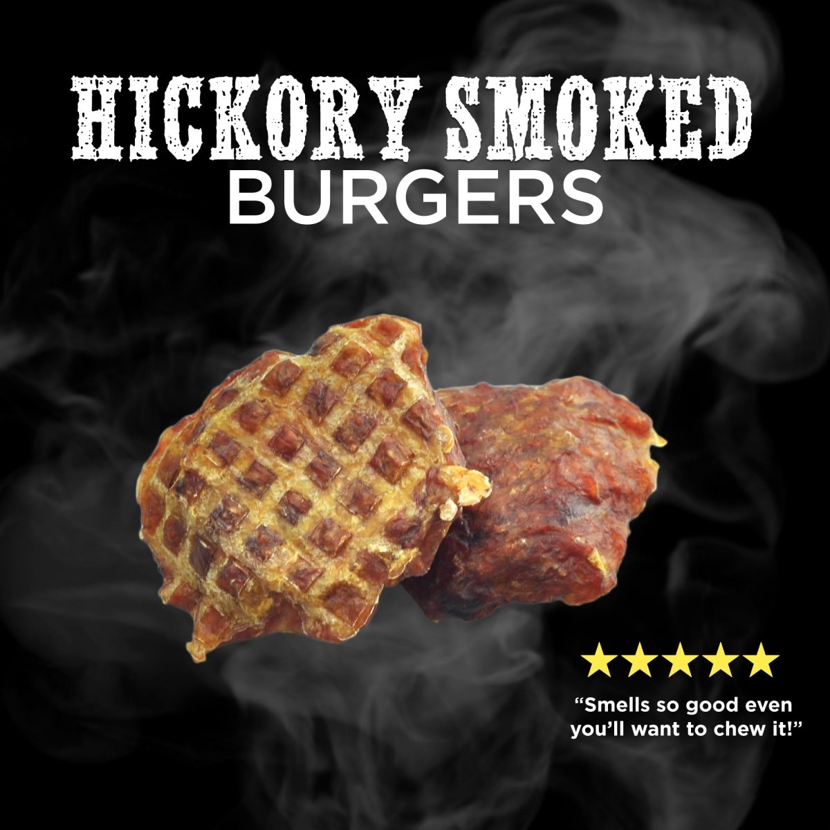 Best Bully Sticks Hickory Smoked Beef Burgers 10 Pack.