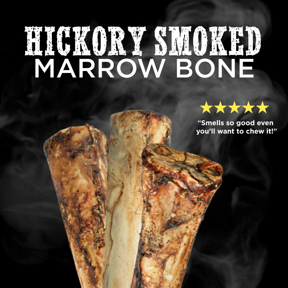 Hickory Smoked Beef Marrow Bones Pack - Main Image