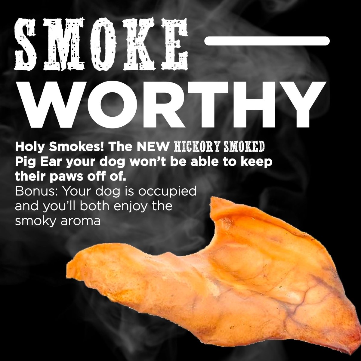 Introducing Best Bully Sticks&#39; Hickory Smoked Pig Ears! These 100% natural, USA-baked dog chews offer a smoky aroma that your furry friend will adore. Treat them to a nutritious and delicious chew crafted to perfection!.