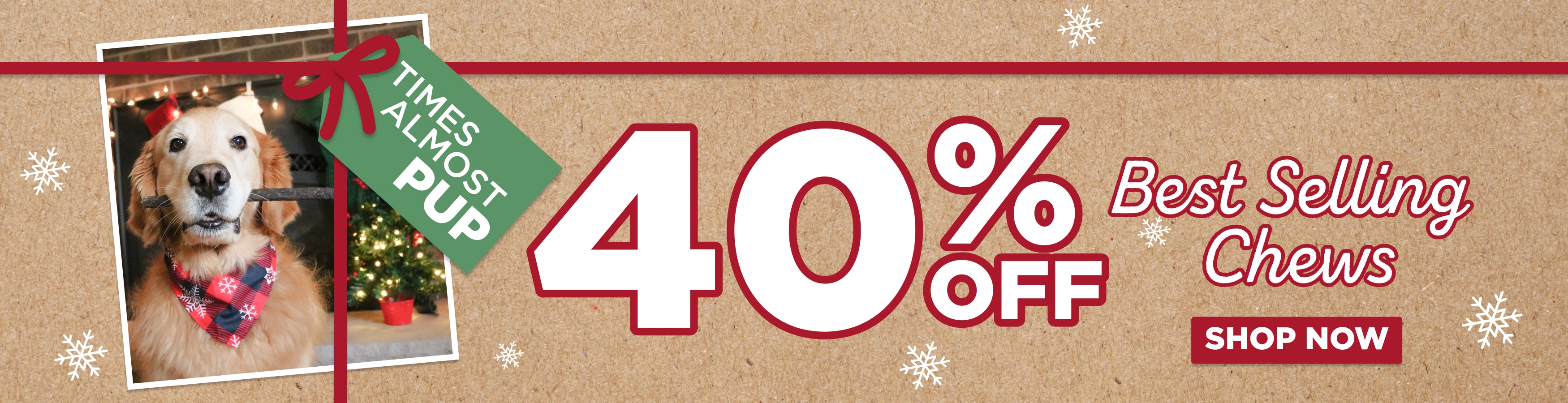 40% off best selling chews