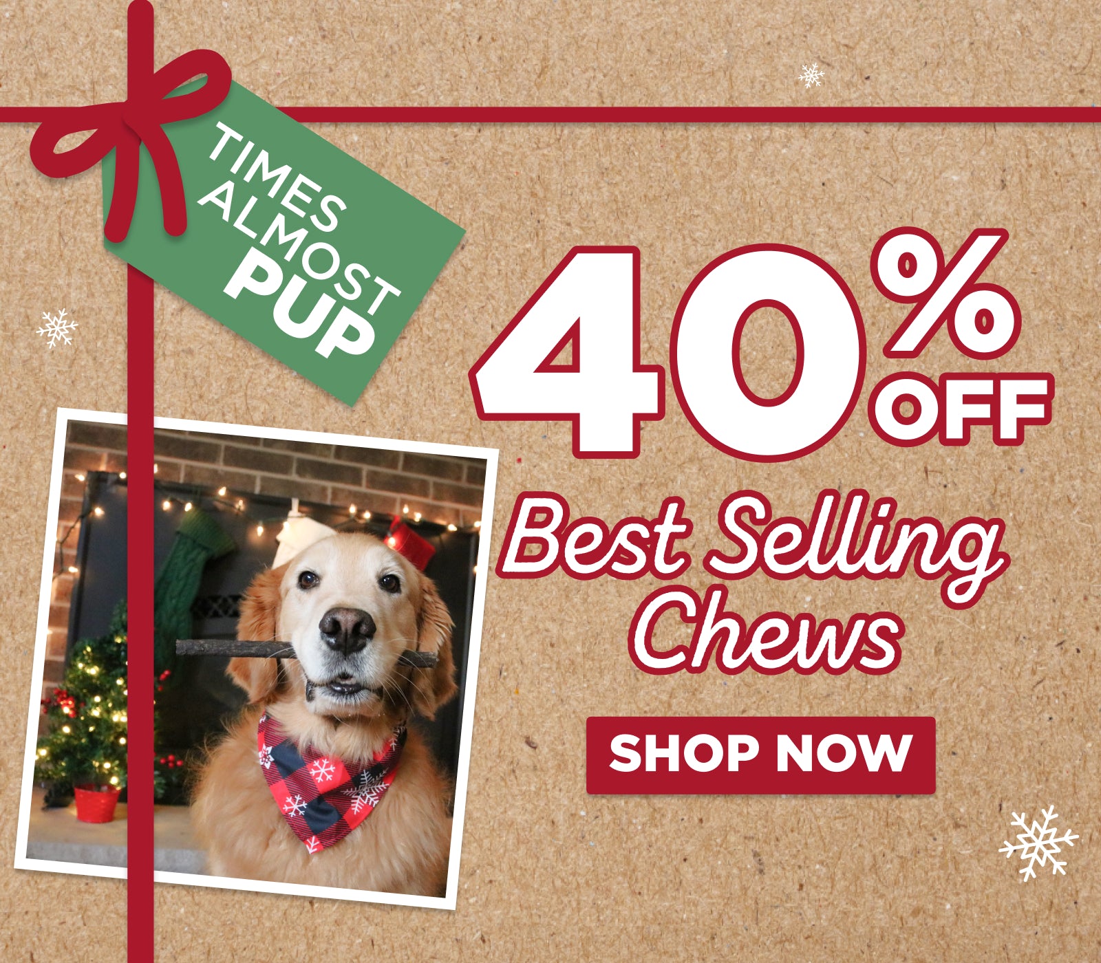 40% off best selling chews