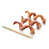 A Premium 5-6 Inch Curly Bully Stick from Best Bully Sticks is next to a pencil with a pencil in it.