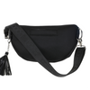 A black The BEST Neoprene Fanny + Crossbody - Black bag with a tassel by Best Bully Sticks.