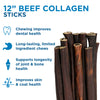 12 Best Bully 12-Inch Beef Collagen Sticks for dogs by Best Bully Sticks.