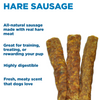 Best Bully Sticks&#39; Wild Hare Sausage dog treats.