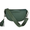 A Best Bully Sticks Neoprene Fanny + Crossbody bag with a tassel.